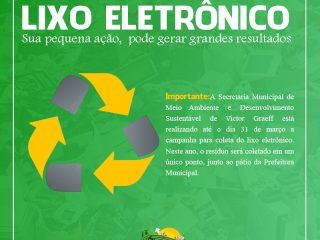 Secretaria de Meio Ambiente organiza campanha de coleta do lixo eletrônico