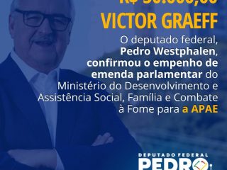 “Deputado Federal Pedro Westphalen Confirma Emenda Parlamentar de R$ 50.000,00”